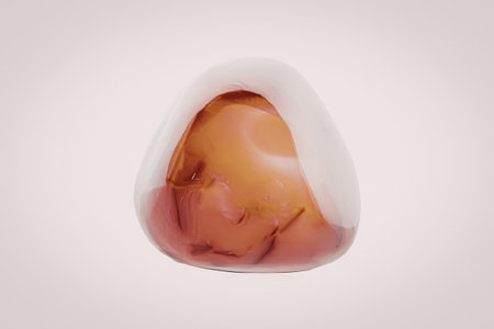 The image displays a close-up view of an object. The object has white edges.