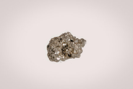 The image shows a small rock with a sparkly surface, likely containing minerals or gemstones.の写真素材