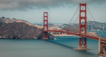 The Golden Gate Bridge is a iconic suspension bridge spanning the Golden Gate strait, which is the...