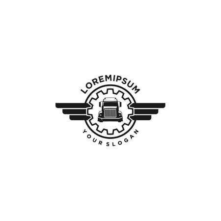 heavy trucking enginering logo vectorのイラスト素材