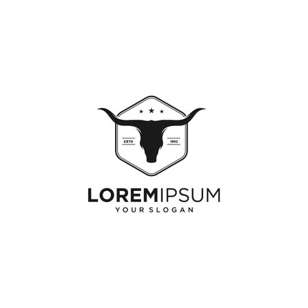vintage ranch silhouette logo vectorのイラスト素材