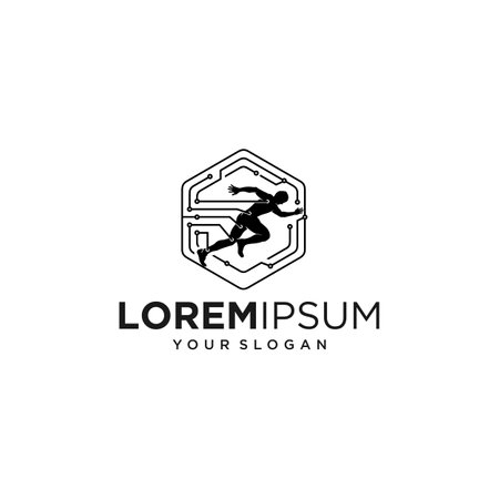 sport tech lab silhouette logoのイラスト素材