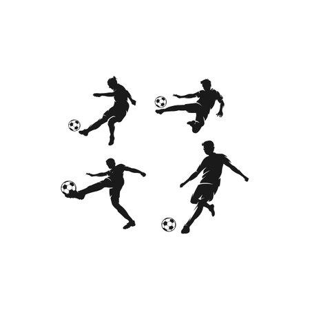 football player silhouette logo vectorのイラスト素材