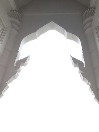 A white temple entrance hall in Krabi の素材