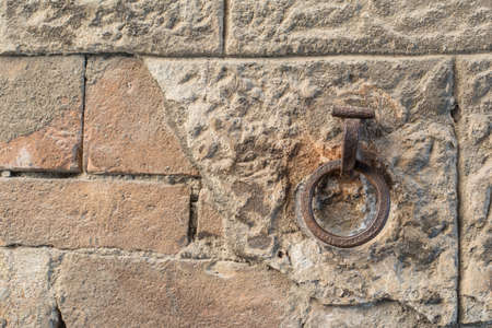 stone wall of a medieval villageの写真素材