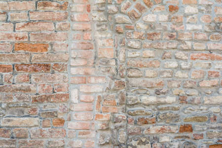 stone wall of a medieval villageの写真素材