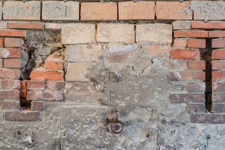 stone wall of a medieval villageの写真素材