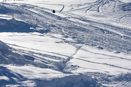 ski slope without skiers due to the covidの写真素材