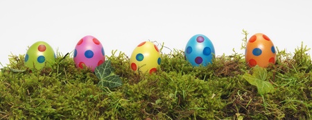 Panorama banner of Easter Eggs