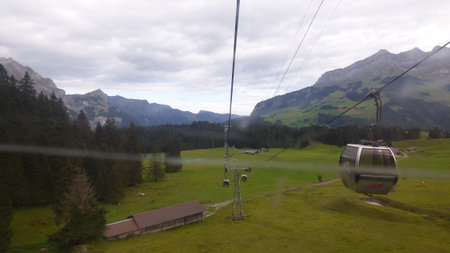 Cable car in the Dolomites, South Tyrol, Italy