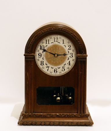 wood bracket clockの写真素材