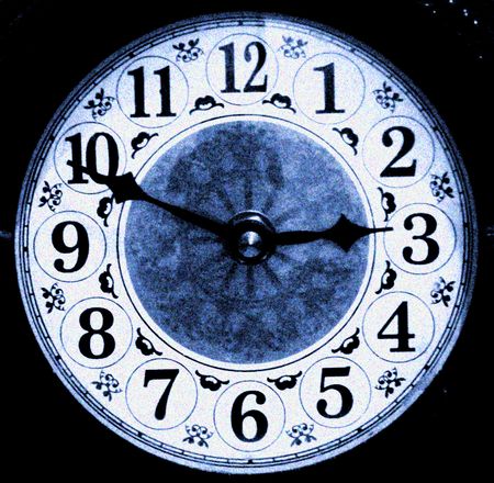 Wood bracket clock close upの写真素材