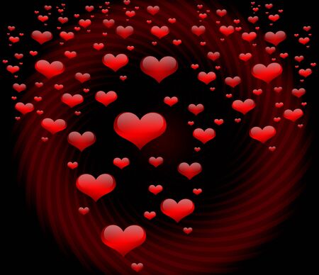 rain of heartsの写真素材