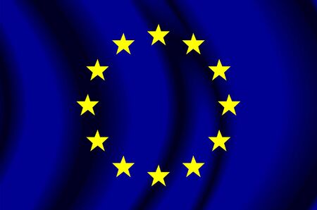 European Union Fabric Flagの写真素材
