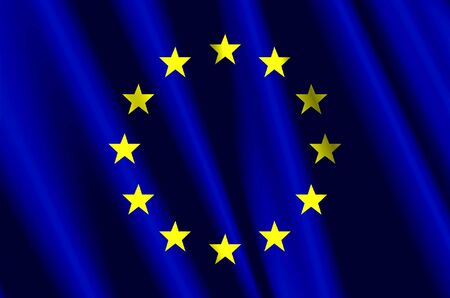 European Union silk Flagの写真素材