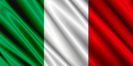 Italy Satin Flagの写真素材