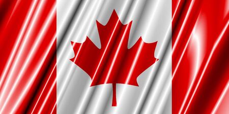 Canada Plastic Flagの写真素材