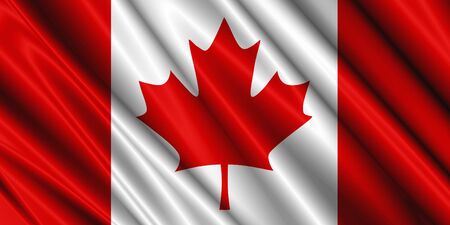 Canada SAtin Flagの写真素材