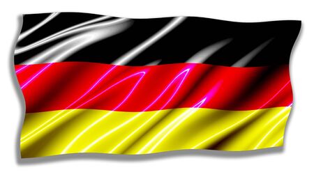 Germany Shiny Waving flagの写真素材