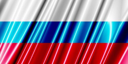 Russia Plastic flagの写真素材