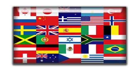Countries Flag rectangle iconの写真素材