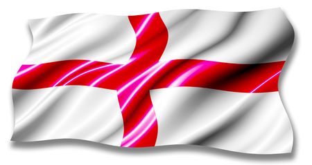 England shiny waving flagの写真素材