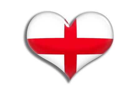 england shiny heartの写真素材