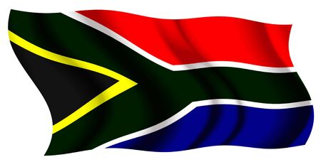 South Africa Waving Flagの写真素材