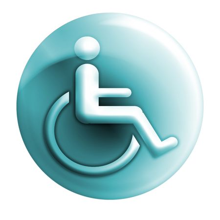 bluish disability iconの写真素材