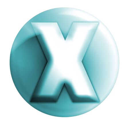bluish x iconの写真素材