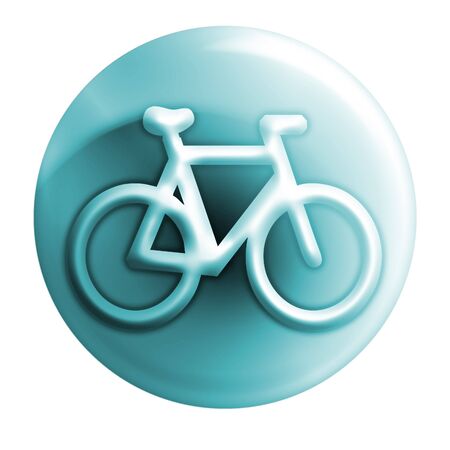 bycicle bluish iconの写真素材