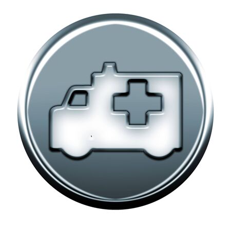 Gray ambulance iconの写真素材