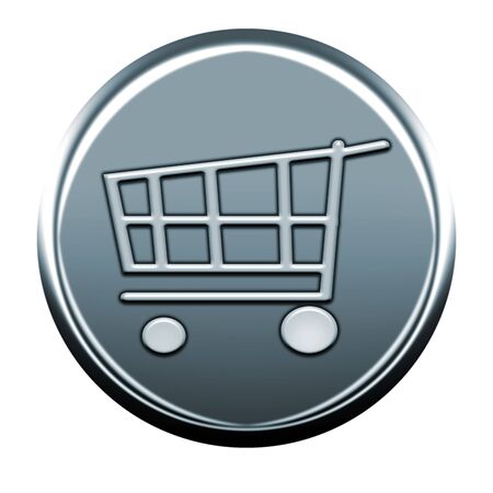 gray cart iconの写真素材