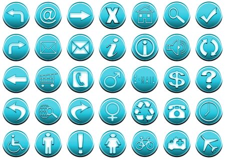 Aqua Icon Set- Outline Circleの写真素材