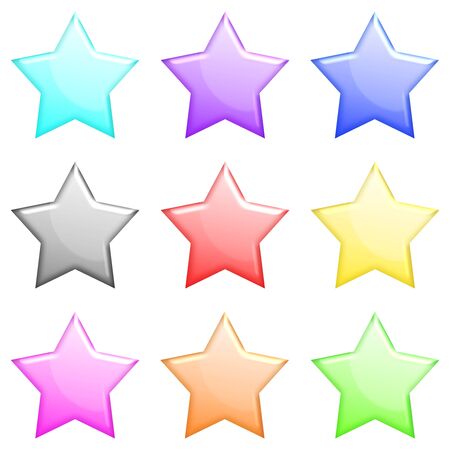 Shiny stars icons setの写真素材