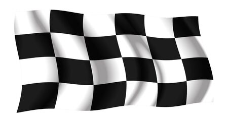 checkered waving flagの写真素材