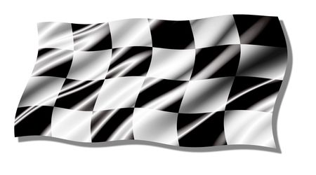 checkered shiny waving flagの写真素材