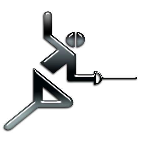 blackbright fencing iconの写真素材