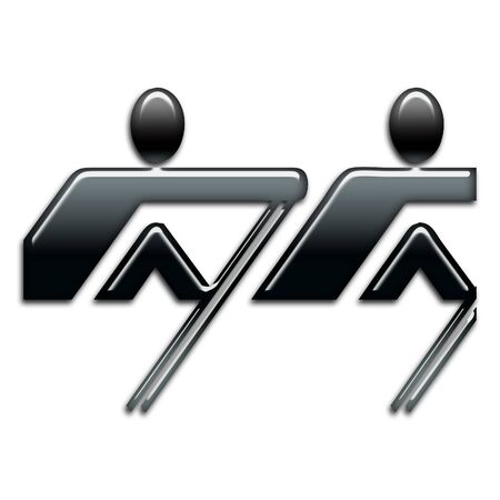 blackbright oar iconの写真素材
