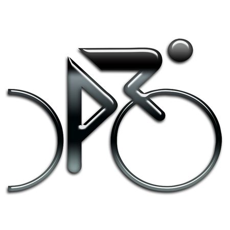 blackbright cycling iconの写真素材
