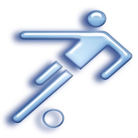 bluish football iconの写真素材