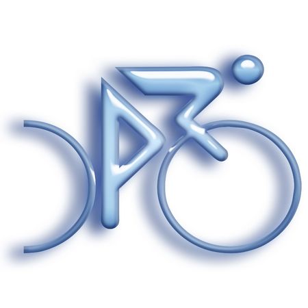 bluish bicycle iconの写真素材