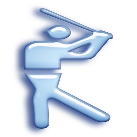 bluish baseball iconの写真素材
