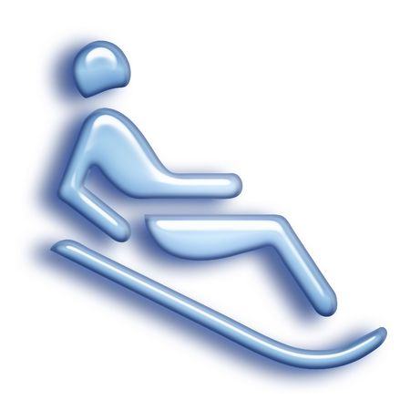 bluish winter sports iconの写真素材