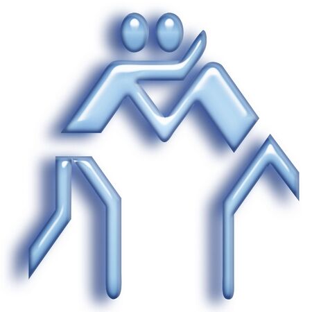 bluish judo iconの写真素材
