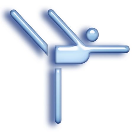 bluish gymnastics iconの写真素材