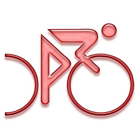 red cycling iconの写真素材