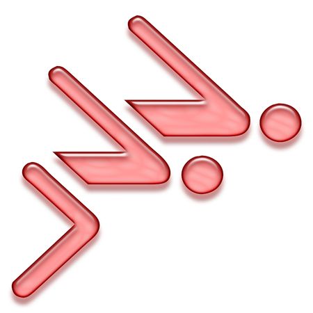 red swim iconの写真素材