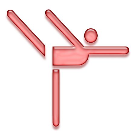 red gymnastics iconの写真素材