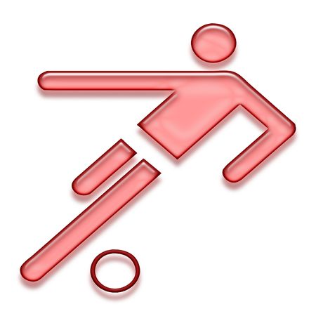 red football iconの写真素材